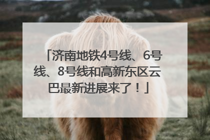 济南地铁4号线、6号线、8号线和高新东区云巴最新进展来了！