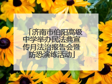 济南市伯阳高级中学举办民法典宣传月法治报告会暨防恐演练活动