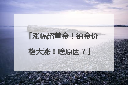 涨幅超黄金！铂金价格大涨！啥原因？