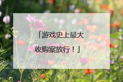 游戏史上最大收购案放行！