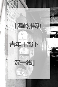 温岭推动青年干部下沉一线