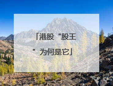 港股“股王”为何是它