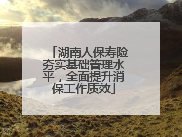 湖南人保寿险夯实基础管理水平，全面提升消保工作质效