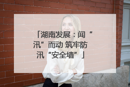 湖南发展：闻“汛”而动 筑牢防汛“安全墙”