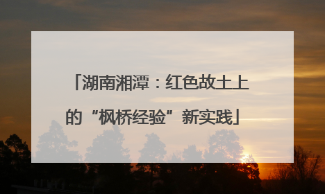 湖南湘潭：红色故土上的“枫桥经验”新实践