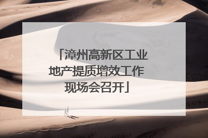漳州高新区工业地产提质增效工作现场会召开