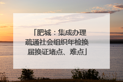 肥城：集成办理 疏通社会组织年检换届换证堵点、难点
