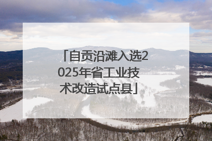 自贡沿滩入选2025年省工业技术改造试点县