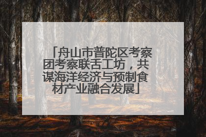 舟山市普陀区考察团考察联舌工坊，共谋海洋经济与预制食材产业融合发展