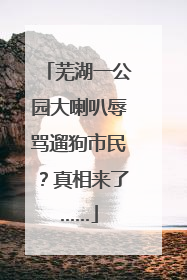 芜湖一公园大喇叭辱骂遛狗市民？真相来了……