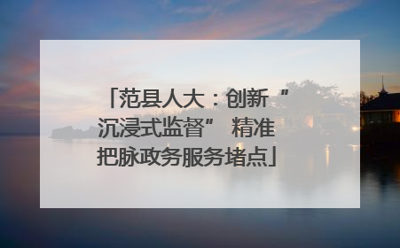 范县人大：创新“沉浸式监督” 精准把脉政务服务堵点