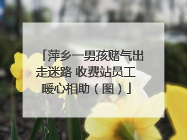 萍乡一男孩赌气出走迷路 收费站员工暖心相助（图）