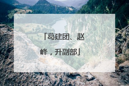 葛建团、赵峰，升副部