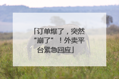 订单爆了，突然“崩了”！外卖平台紧急回应