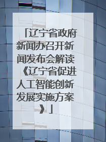 辽宁省政府新闻办召开新闻发布会解读《辽宁省促进人工智能创新发展实施方案》