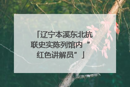 辽宁本溪东北抗联史实陈列馆内“红色讲解员”