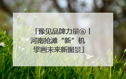 豫见品牌力量⑥丨河南抢滩“新”机 擘画未来新图景