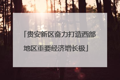 贵安新区奋力打造西部地区重要经济增长极