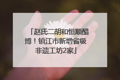 赵氏二胡和恒顺醋博！镇江市新增省级非遗工坊2家