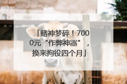 赌神梦碎！7000元“作弊神器”，换来拘役四个月
