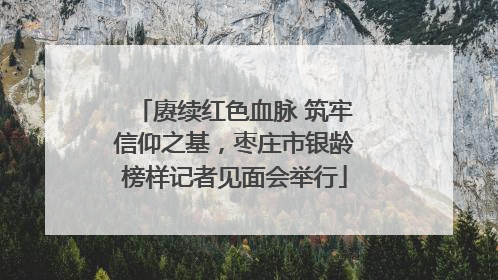 赓续红色血脉 筑牢信仰之基，枣庄市银龄榜样记者见面会举行