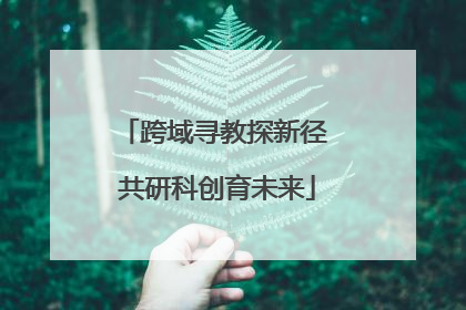 跨域寻教探新径 共研科创育未来