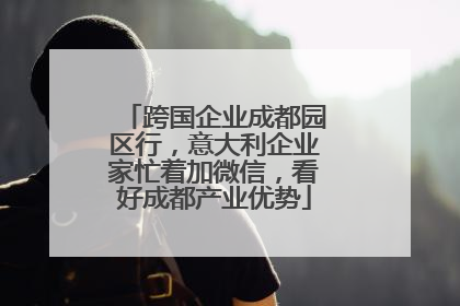 跨国企业成都园区行，意大利企业家忙着加微信，看好成都产业优势