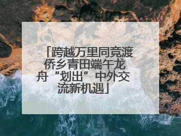 跨越万里同竞渡 侨乡青田端午龙舟“划出”中外交流新机遇