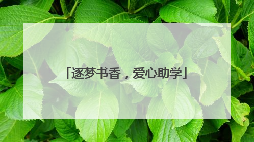 逐梦书香，爱心助学