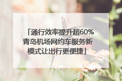 通行效率提升超60% 青岛机场网约车服务新模式让出行更便捷
