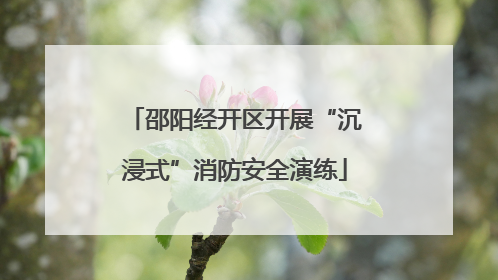 邵阳经开区开展“沉浸式”消防安全演练
