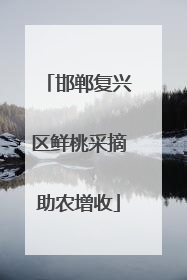 邯郸复兴区鲜桃采摘助农增收