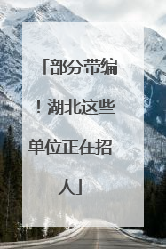 部分带编！湖北这些单位正在招人