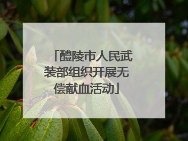 醴陵市人民武装部组织开展无偿献血活动
