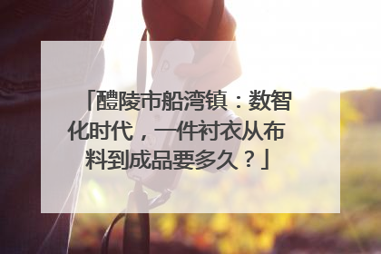 醴陵市船湾镇：数智化时代，一件衬衣从布料到成品要多久？