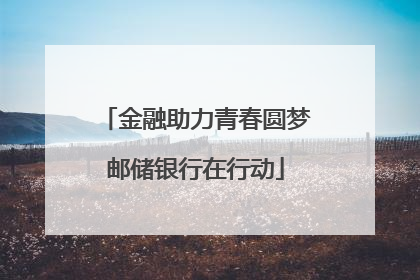 金融助力青春圆梦邮储银行在行动