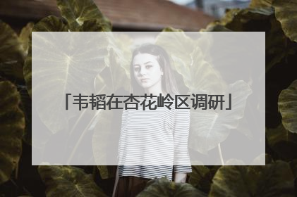 韦韬在杏花岭区调研