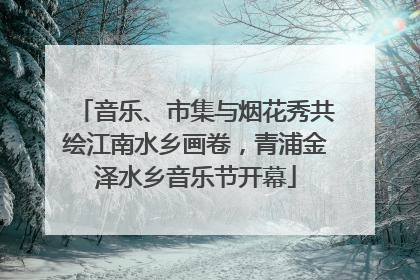音乐、市集与烟花秀共绘江南水乡画卷，青浦金泽水乡音乐节开幕