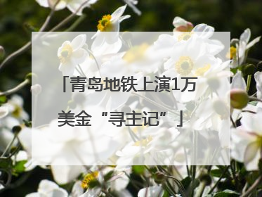 青岛地铁上演1万美金“寻主记”