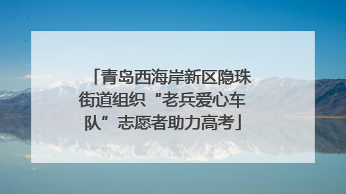青岛西海岸新区隐珠街道组织“老兵爱心车队”志愿者助力高考