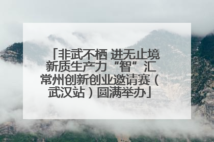 非武不栖 进无止境 新质生产力“智”汇常州创新创业邀请赛（武汉站）圆满举办