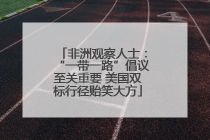 非洲观察人士：“一带一路”倡议至关重要 美国双标行径贻笑大方