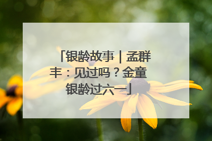 银龄故事｜孟群丰：见过吗？金童银龄过六一