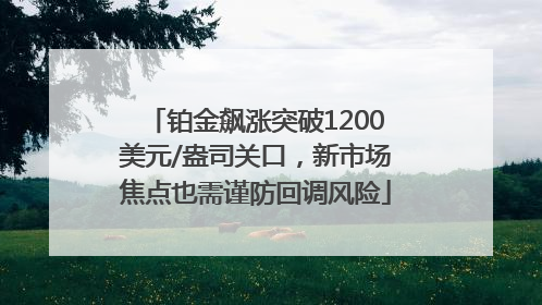 铂金飙涨突破1200美元/盎司关口，新市场焦点也需谨防回调风险