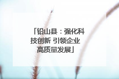 铅山县：强化科技创新 引领企业高质量发展