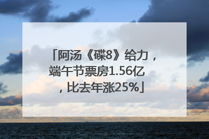 阿汤《碟8》给力，端午节票房1.56亿，比去年涨25%