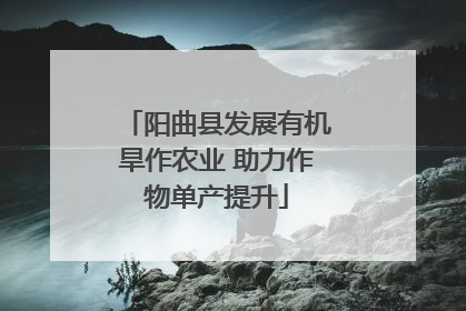 阳曲县发展有机旱作农业 助力作物单产提升