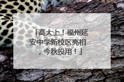 高大上！福州延安中学新校区亮相，今秋投用！