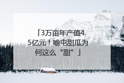 3万亩年产值4.5亿元！喻屯甜瓜为何这么“甜”