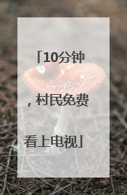 10分钟，村民免费看上电视